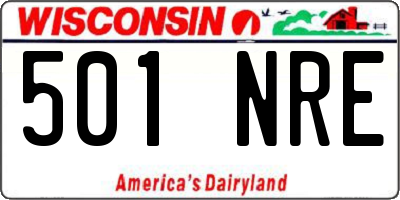 WI license plate 501NRE