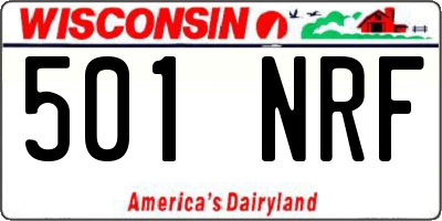 WI license plate 501NRF