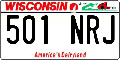 WI license plate 501NRJ