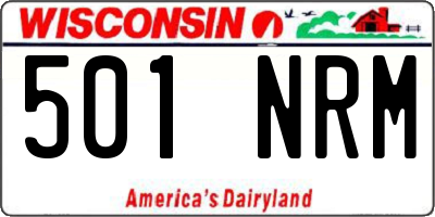WI license plate 501NRM