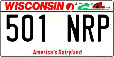 WI license plate 501NRP