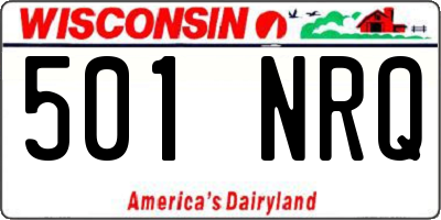 WI license plate 501NRQ