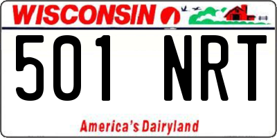 WI license plate 501NRT