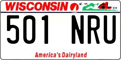 WI license plate 501NRU