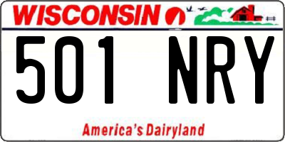 WI license plate 501NRY