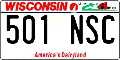 WI license plate 501NSC