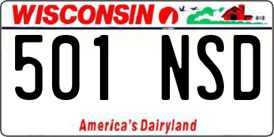 WI license plate 501NSD
