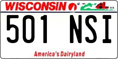 WI license plate 501NSI