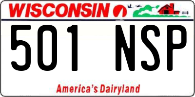 WI license plate 501NSP