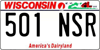 WI license plate 501NSR