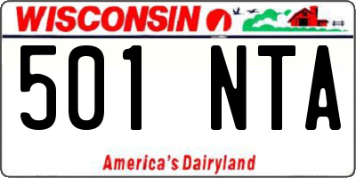 WI license plate 501NTA