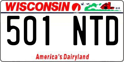 WI license plate 501NTD
