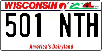 WI license plate 501NTH