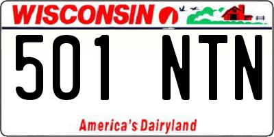 WI license plate 501NTN