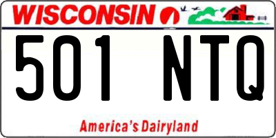 WI license plate 501NTQ