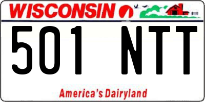WI license plate 501NTT