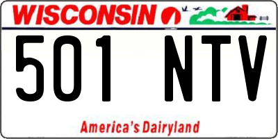 WI license plate 501NTV
