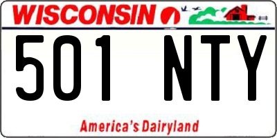 WI license plate 501NTY