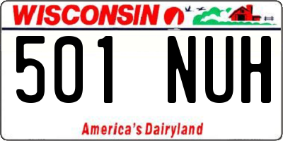 WI license plate 501NUH
