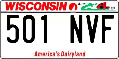 WI license plate 501NVF