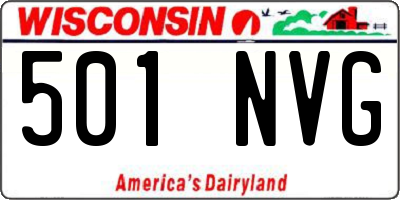 WI license plate 501NVG