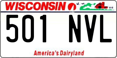 WI license plate 501NVL