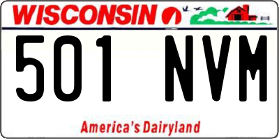 WI license plate 501NVM