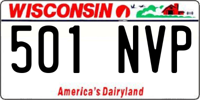 WI license plate 501NVP