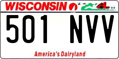 WI license plate 501NVV