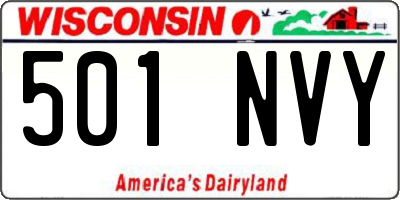 WI license plate 501NVY