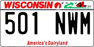 WI license plate 501NWM