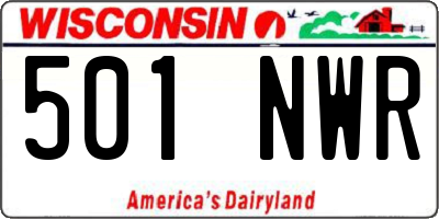 WI license plate 501NWR