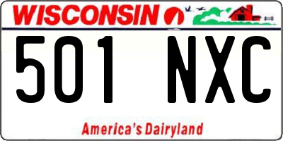 WI license plate 501NXC