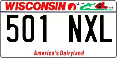 WI license plate 501NXL