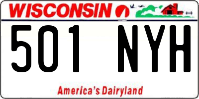 WI license plate 501NYH