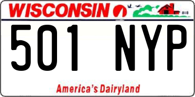 WI license plate 501NYP
