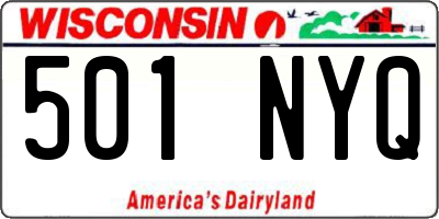 WI license plate 501NYQ