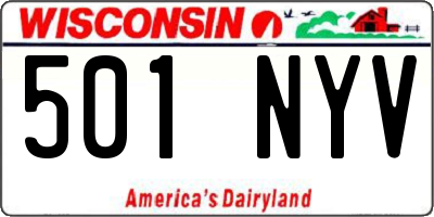 WI license plate 501NYV