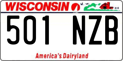WI license plate 501NZB