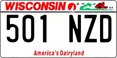 WI license plate 501NZD