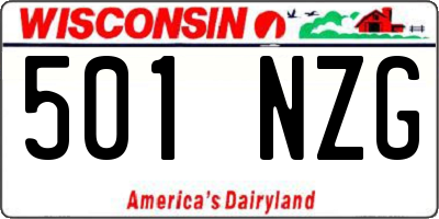 WI license plate 501NZG