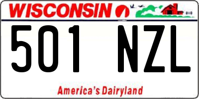 WI license plate 501NZL
