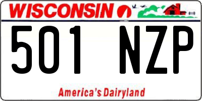 WI license plate 501NZP