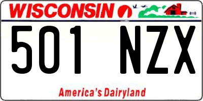 WI license plate 501NZX
