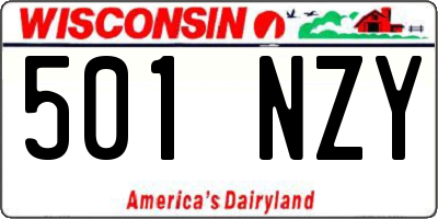 WI license plate 501NZY