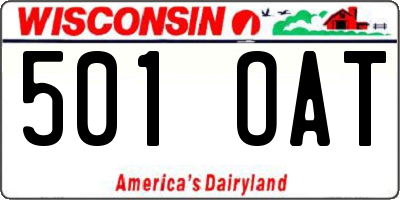 WI license plate 501OAT