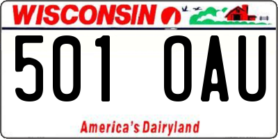WI license plate 501OAU