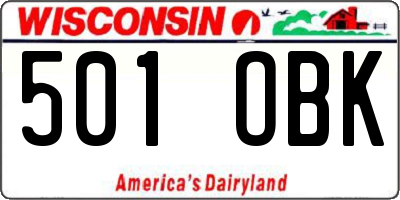 WI license plate 501OBK