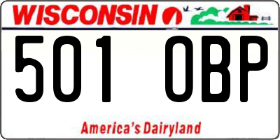 WI license plate 501OBP