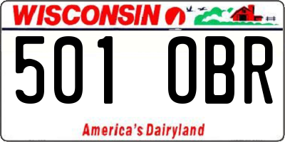 WI license plate 501OBR